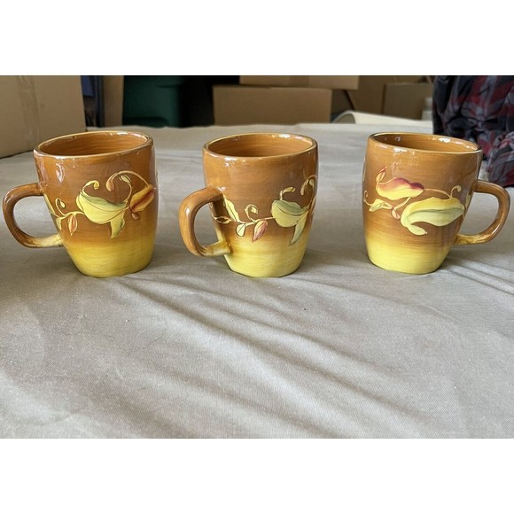 Thanksgiving Coffee Cups Laurie Gates Coronado Collection Set 3 Chilli Pepper - Picture 4 of 11